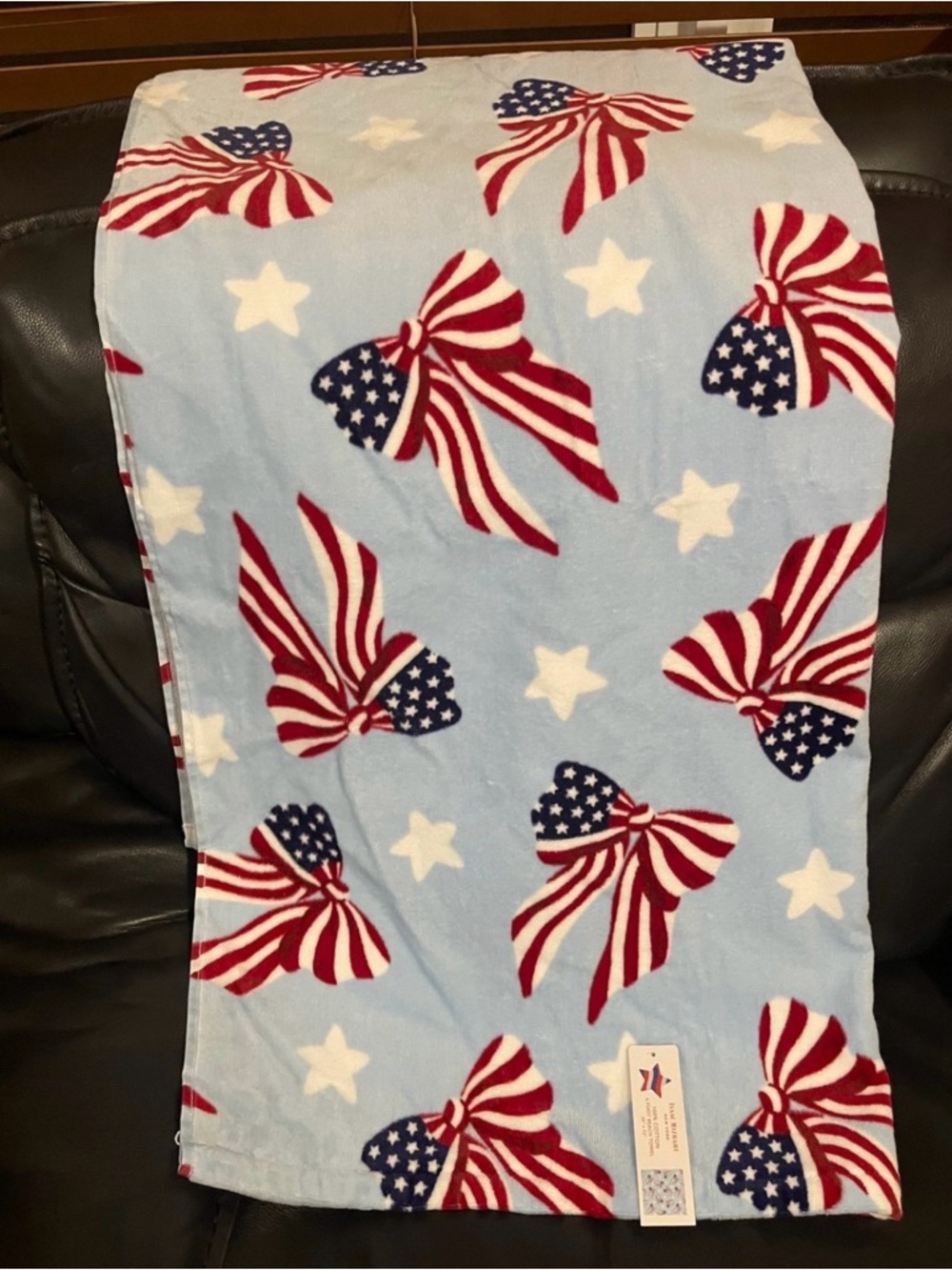 Patriotic Isaac Mizrahi Beach Towel Patriotic Bows Beach Towel